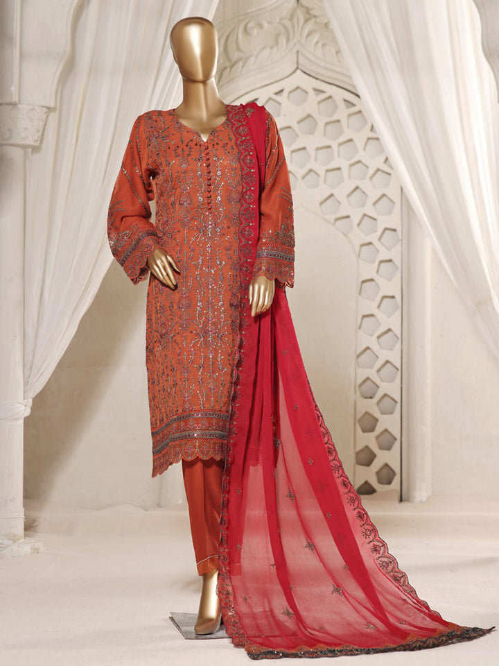 Sadabahar "Afsanay" Luxury Embroidered Chiffon 3-Piece Suit - SADAF04