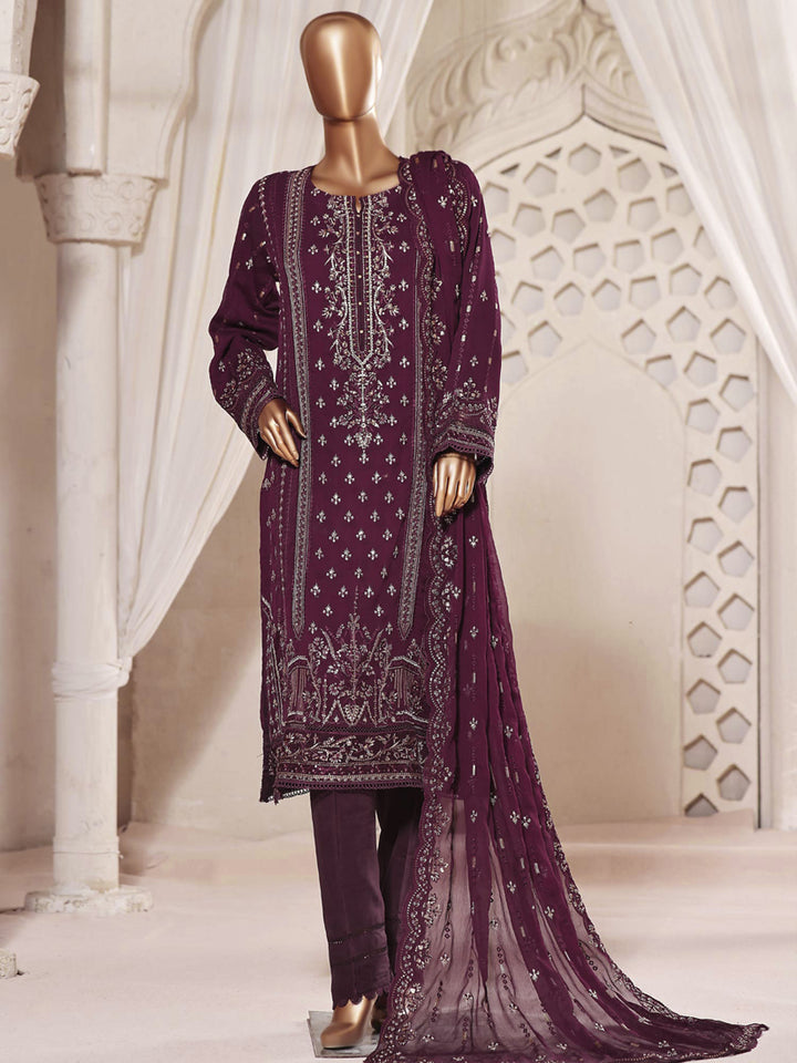 Sadabahar "Afsanay" Luxury Embroidered Chiffon 3-Piece Suit - SADAF07