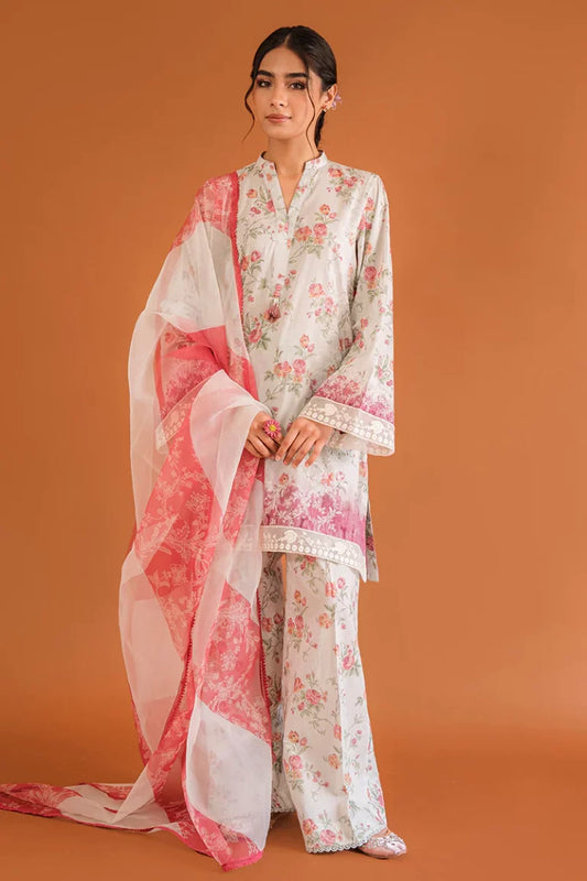 Petals & Prints by Cross Stitch | PARADISE GLAZE-3PC PRINTED LAWN SUIT