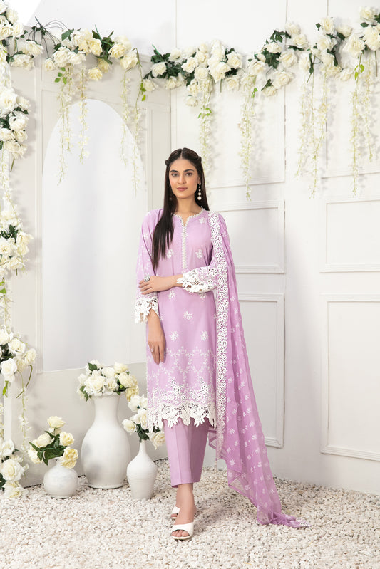 GARDENIA LAWN EMBROIDERED SEMI-STITCHED 3PC BY TAWAKKAL-D-8969