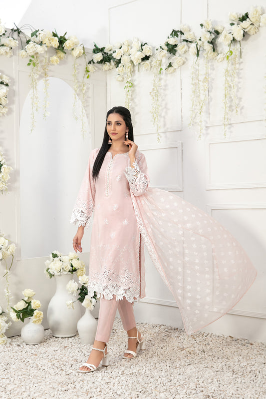 GARDENIA LAWN EMBROIDERED SEMI-STITCHED 3PC BY TAWAKKAL-D-8970