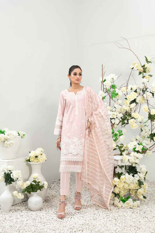 GARDENIA LAWN EMBROIDERED SEMI-STITCHED 3PC BY TAWAKKAL-D-8966