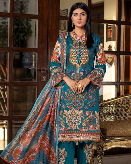 Bamber Chiffon Print Dupatta - 04