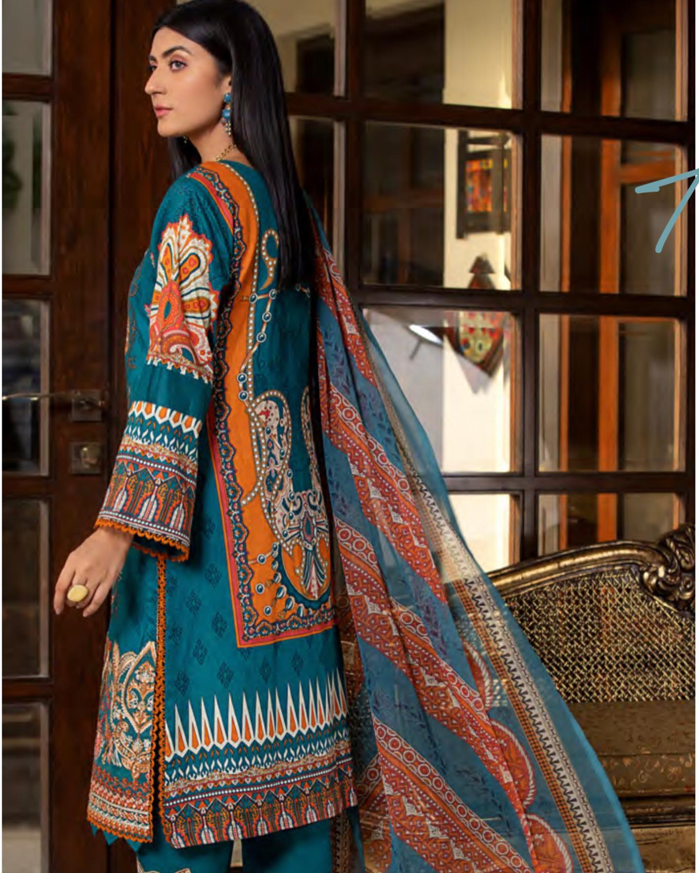 Bamber Chiffon Print Dupatta - 04