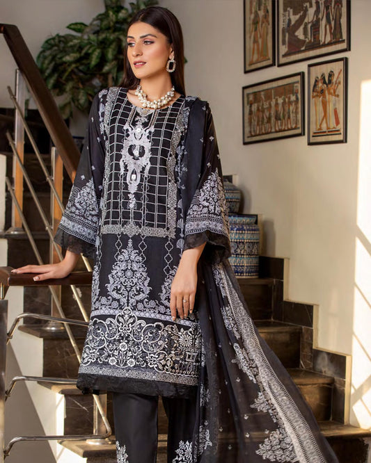 Bamber Chiffon Print Dupatta - 03