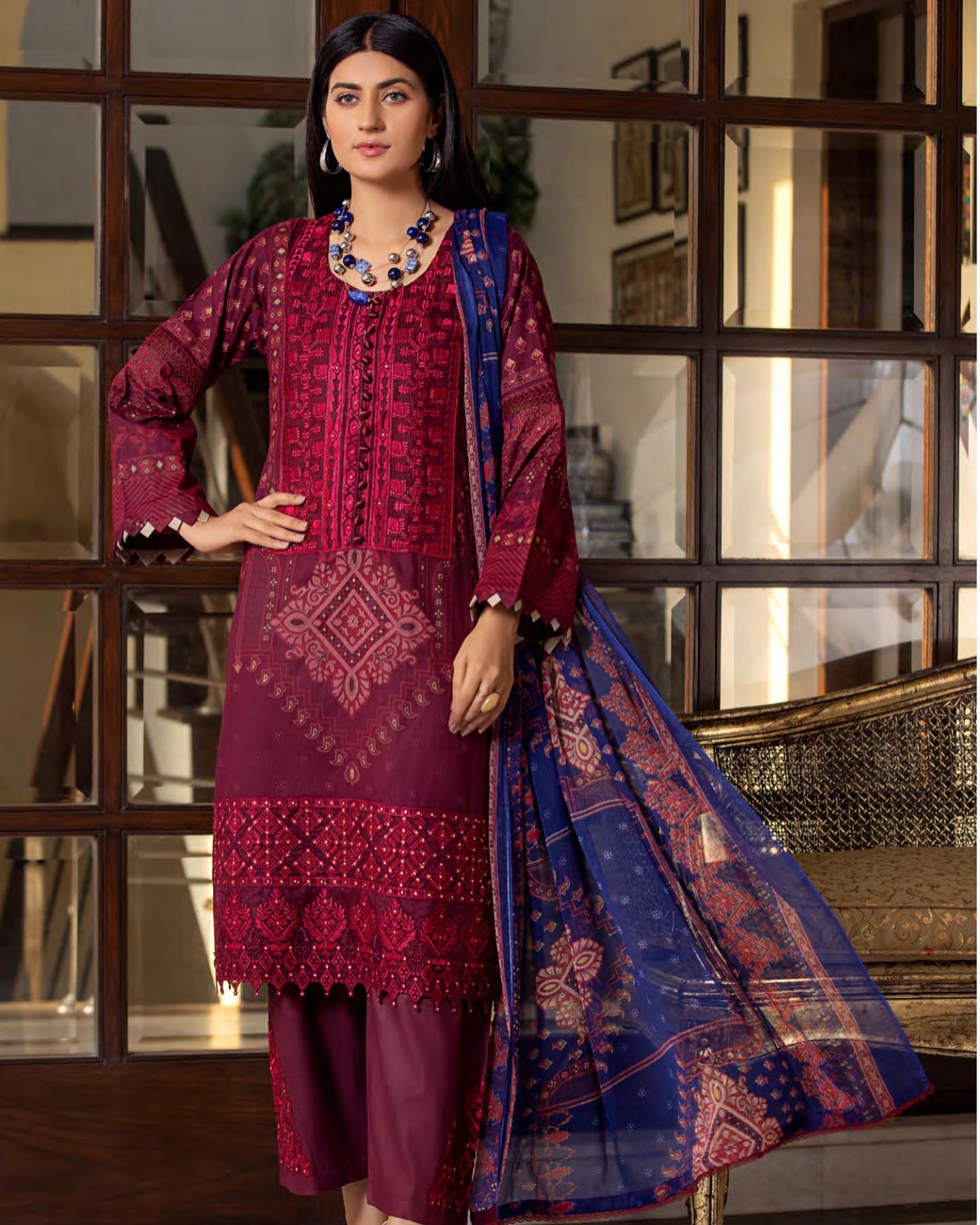 Bamber Chiffon Print Dupatta - 05