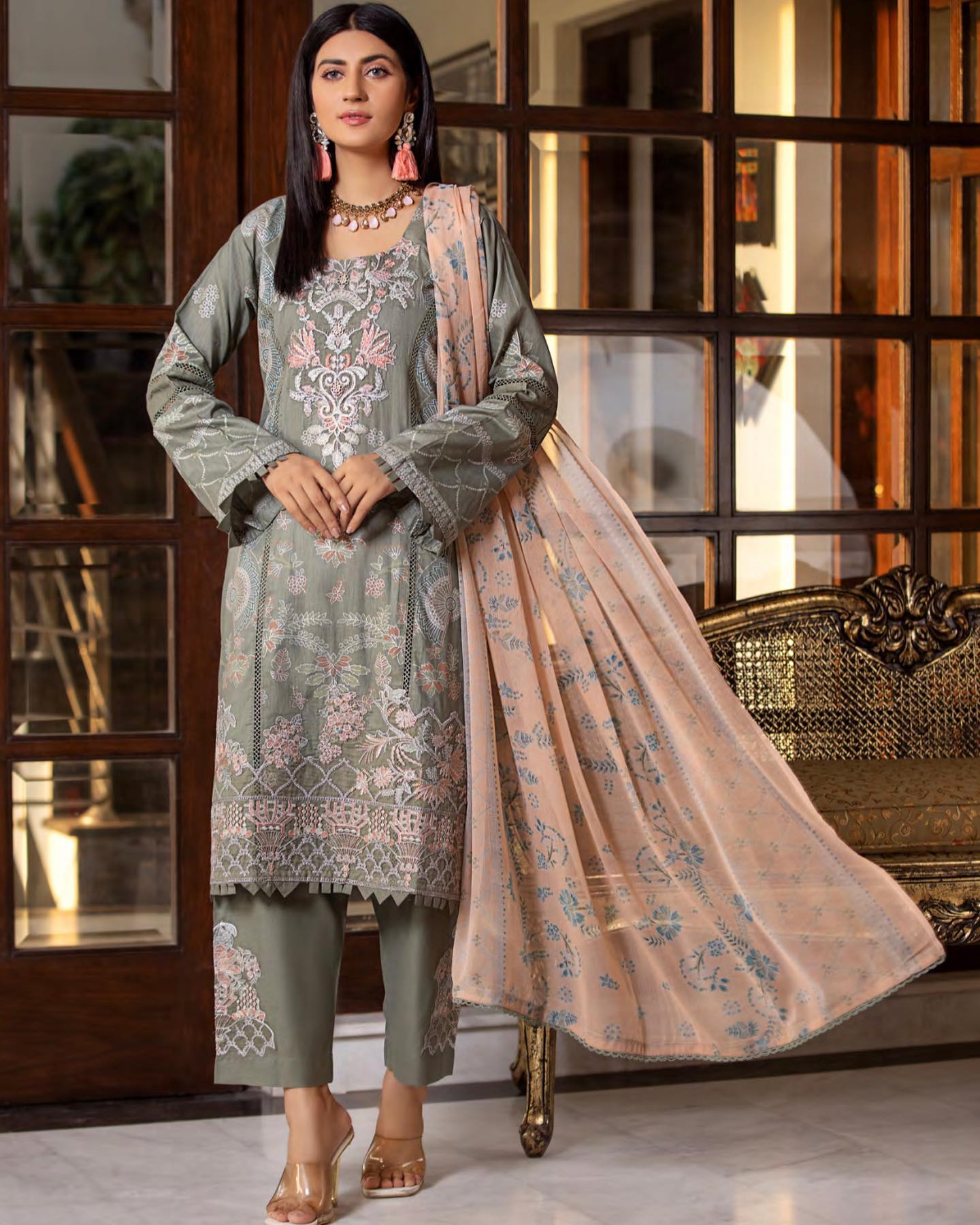 Bamber Chiffon Print Dupatta - 06