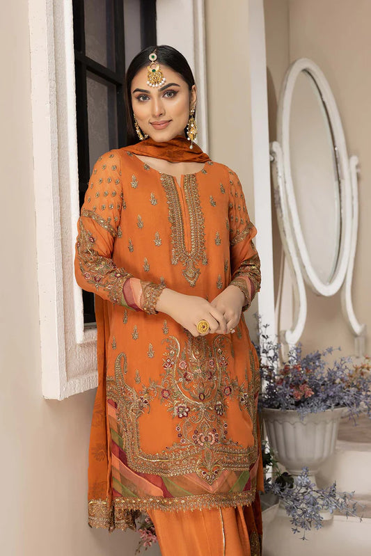 Tasawar By Charizma Embroidered Chiffon Suits Unstitched 4 Piece CRZ23T CEC-02 - Formal Collection