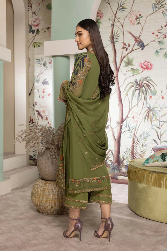 Tasawar By Charizma Embroidered Chiffon Suits Unstitched 4 Piece CRZ23T CEC-04 - Formal Collection SKU: 501795