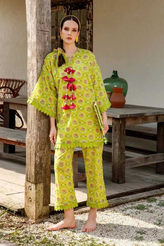 MARIA. B Lawn M Basics Unstitched | Green MB-104-B