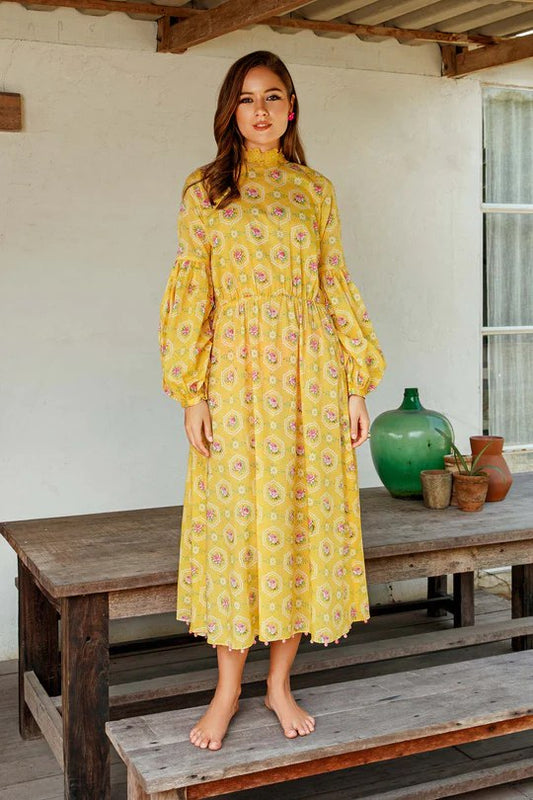 MARIA. B Lawn M Basics Unstitched | Yellow MB-104-A